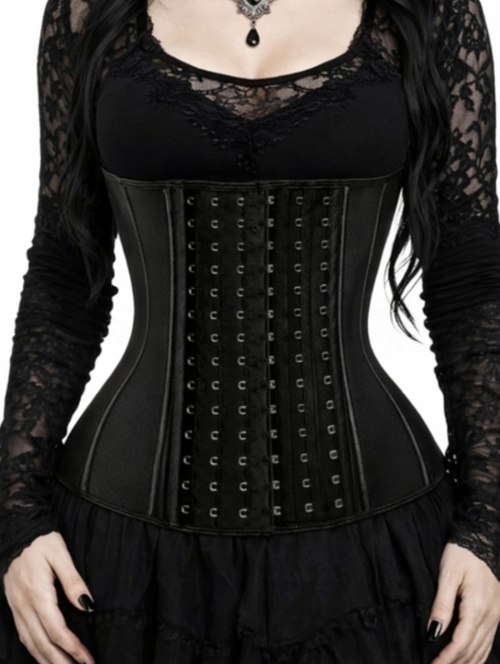 New Black Corset Waist Trainer Size Large